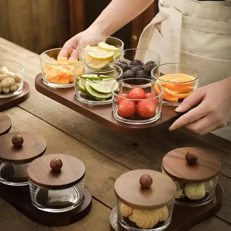 Inttox-🍇 Assiettes de Fruits en Verre – Élégance Décorative pour la Maison 🏠✨