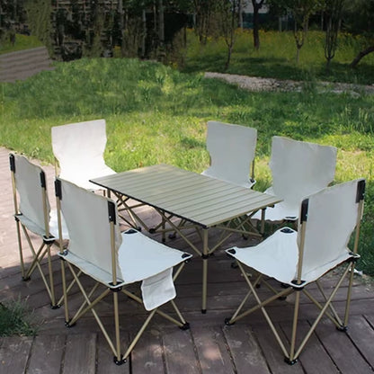 Inttox-🍽️🪑 Ensemble Table & Chaises de Camping Pliantes – Portable & Léger