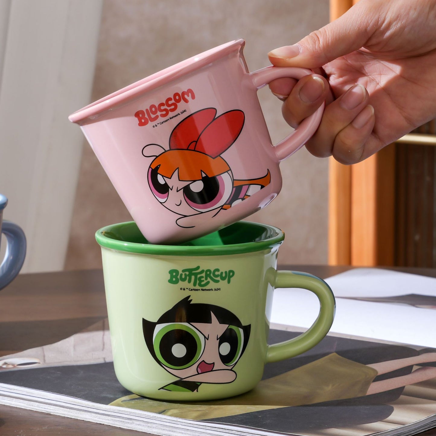 Inttox-💖2 Tasses Powerpuff Girls en céramique
