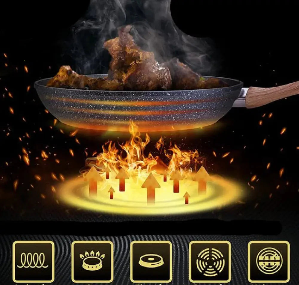 Inttox-🍲👨‍🍳 Ensemble de 3 Casseroles Antiadhésives en Aluminium – Pratiques & Résistantes
