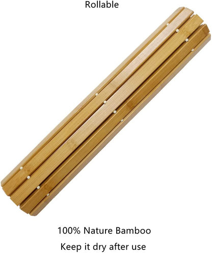 Inttox-Tapis de Bain en Bois Naturel INTTOX