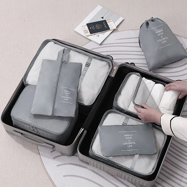 Inttox-🎒🧳 Ensemble de 7 Sacs de Voyage – Organisation Totale pour Vos Bagages ✈️💼