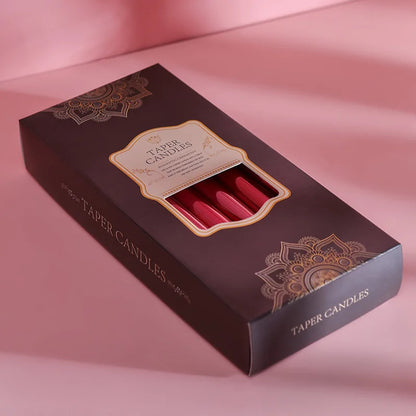 Inttox-Bougies Longues et Coniques Multicolores – Lot de 12