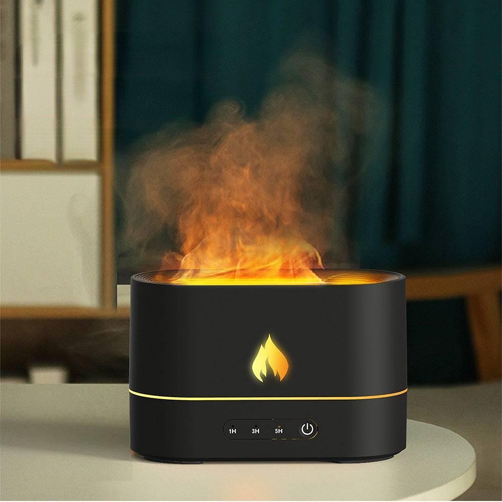 Inttox-Diffuseur d'Huiles Essentielles Flame avec Veilleuse à Flamme - Relaxation et Aromathérapie Apaisante - Inttox