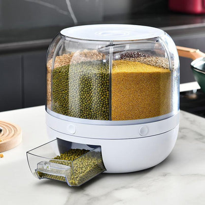 Inttox-Boîte de rangement rotative pour grains entiers