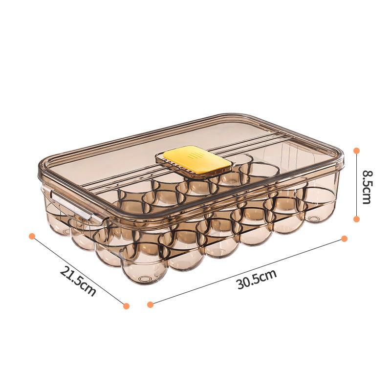 Inttox-Boîte de Rangement d'Œufs en Plastique à 24 Grilles avec Couvercle