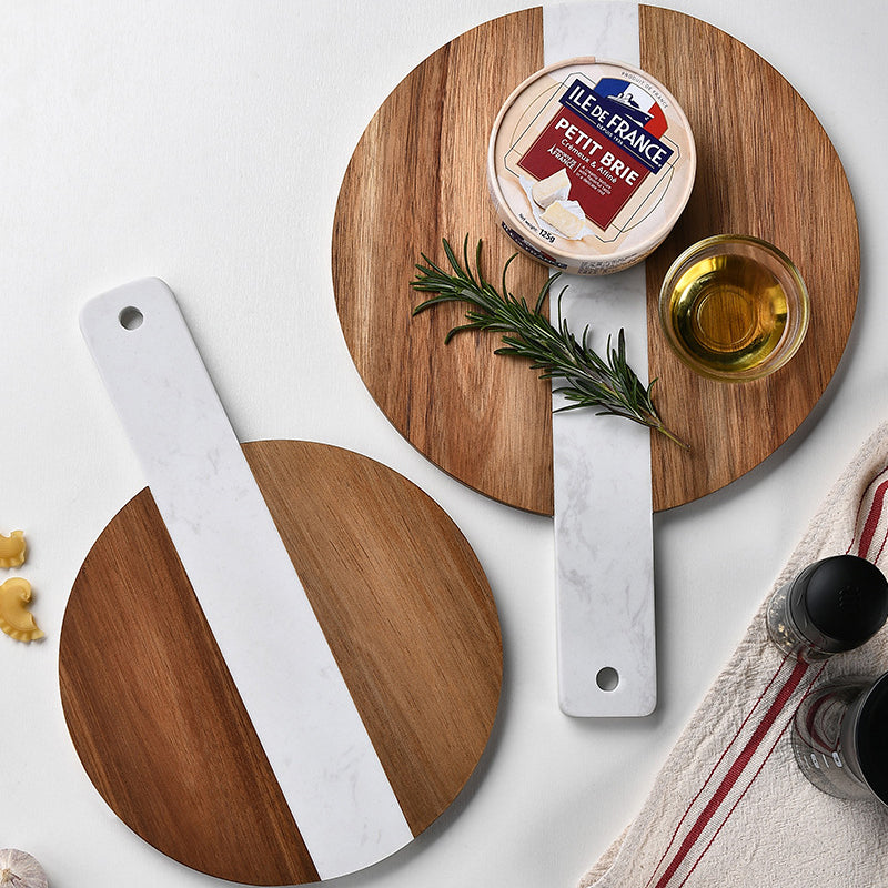 Inttox-Planche à Découper en Bois d’Acacia Naturel