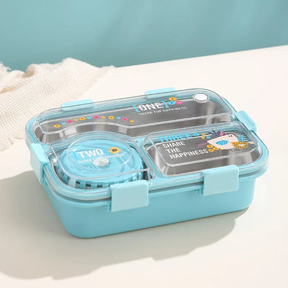 Inttox-🍱 Boîte à Lunch Inttox Kids – 3 Compartiments Étanches et Isolés