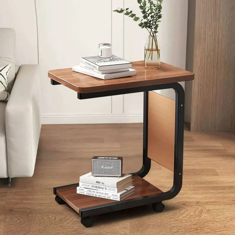 Inttox-🛋️📚 Table d’Appoint en Forme de C – Pratique, Élégante & Gain de Place ☕