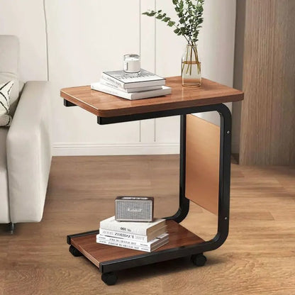 Inttox-🛋️📚 Table d’Appoint en Forme de C – Pratique, Élégante & Gain de Place ☕
