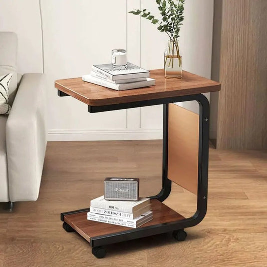 Inttox-🛋️📚 Table d’Appoint en Forme de C – Pratique, Élégante & Gain de Place ☕