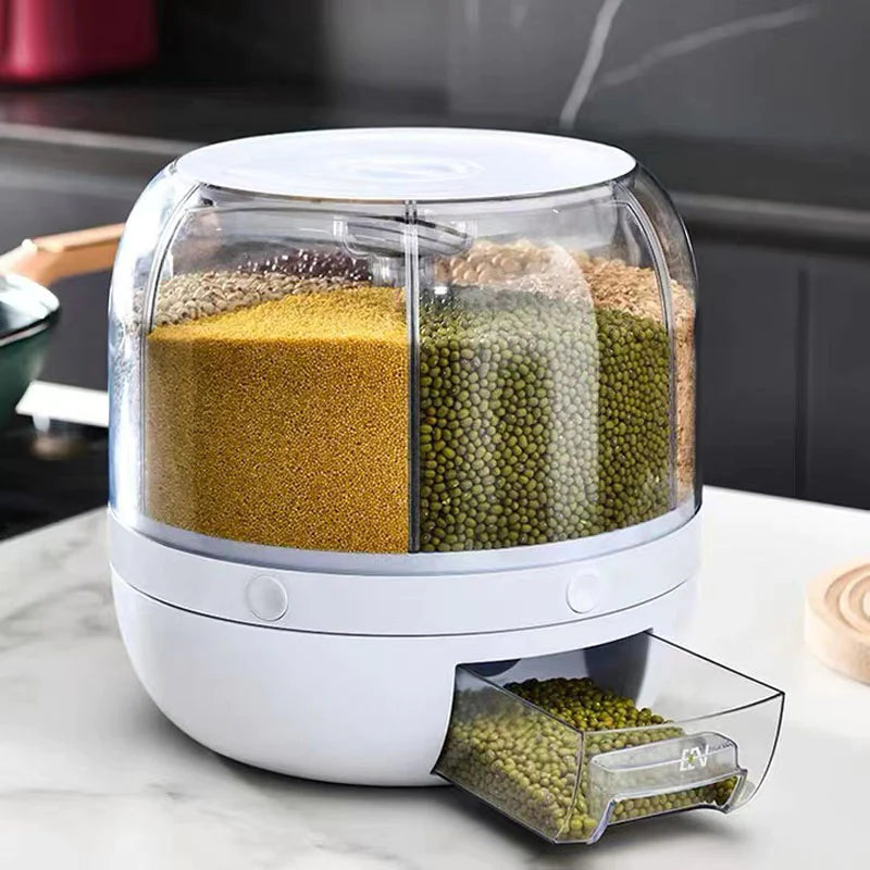 Inttox-Boîte de rangement rotative pour grains entiers