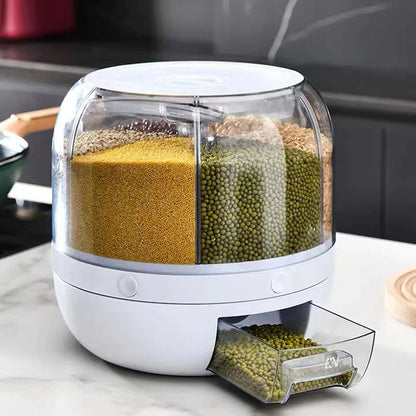 Inttox-Boîte de rangement rotative pour grains entiers