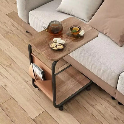 Inttox-🛋️📚 Table d’Appoint en Forme de C – Pratique, Élégante & Gain de Place ☕
