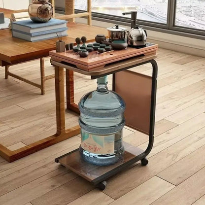 Inttox-🛋️📚 Table d’Appoint en Forme de C – Pratique, Élégante & Gain de Place ☕