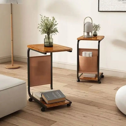 Inttox-🛋️📚 Table d’Appoint en Forme de C – Pratique, Élégante & Gain de Place ☕