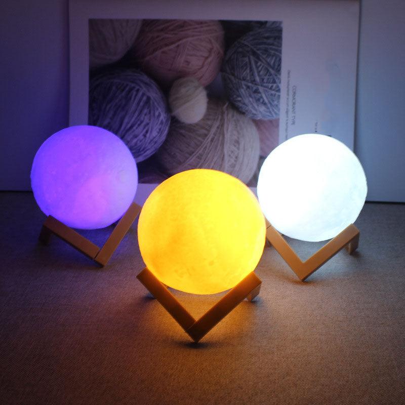 Inttox-Lampe Lune LED 3D Veilleuse Colorée pour Enfants - Inttox