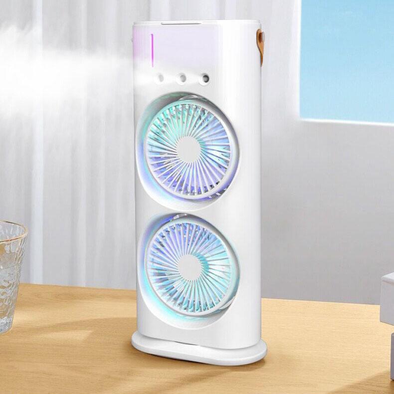 Inttox-Humidificateur Portable et Ventilateur 3 en 1 - Climatiseur Personnel avec Refroidissement par Eau pour Bureau