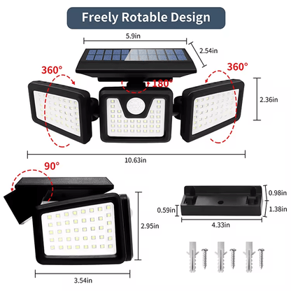 Inttox-Applique Murale LED Multi-Angles d'Extérieur – Étanche à l'Eau