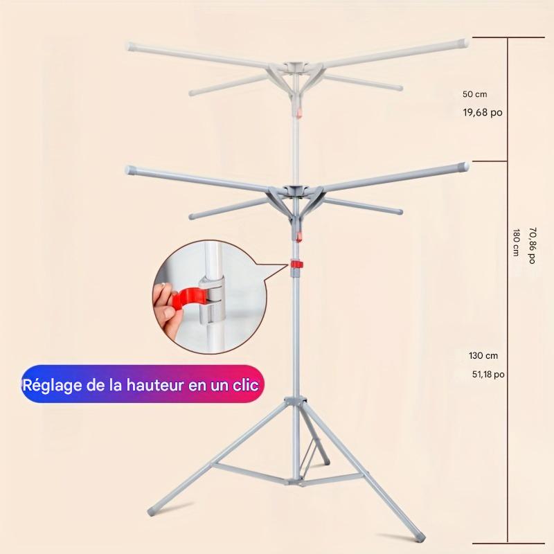 Inttox-Étendoir à Vêtements sur Trépied Réglable & Pliable