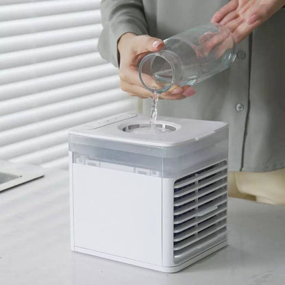 Inttox-mini Climatiseur portable COOL AIR refroidisseur magique avec de l'eau glacée 10 Heures