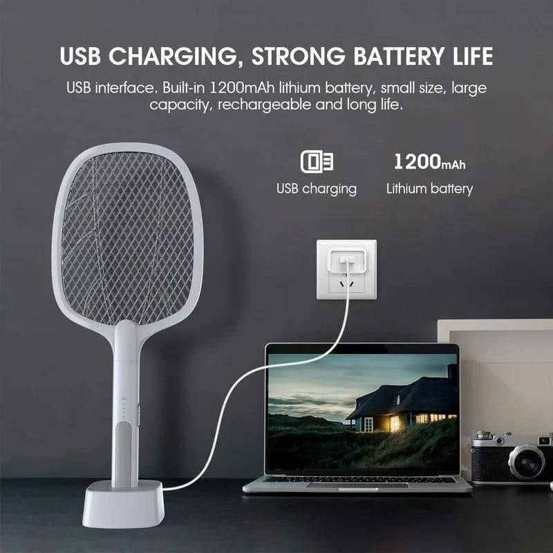 Inttox-Eleadsouq Tapette à mouches électrique pour moustiques