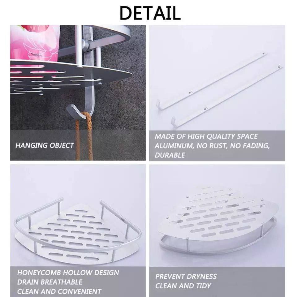 Inttox-Étagère de douche à 3 niveaux pour un rangement pratique du shampoing