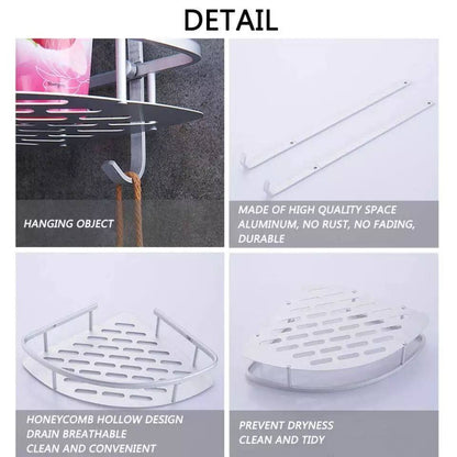 Inttox-Étagère de douche à 3 niveaux pour un rangement pratique du shampoing