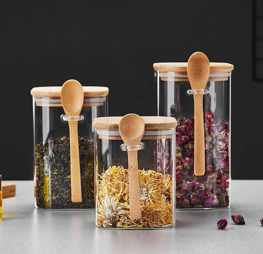 Inttox-Bocal en Verre - Gardez la Fraîcheur de Vos Ingrédients avec Élégance