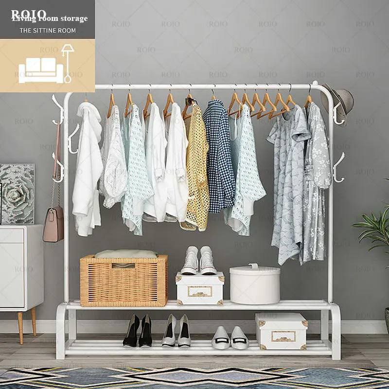 Inttox-Portant Vêtement Métallique YOUDENOVA avec Étagère et Crochets