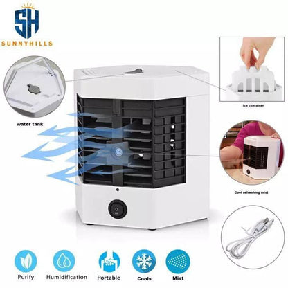 Inttox-Climatiseur USB avec Réservoir d'Eau de 240ML et Ventilateur