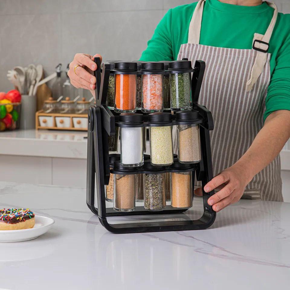 Inttox-Porte-épices Rotatif - Organisation Pratique pour Votre Cuisine