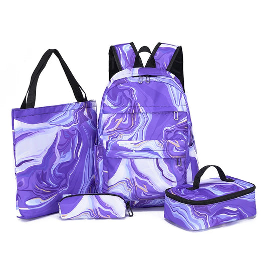Inttox-🎒🦄 Sac à Dos 4-en-1 Mignon – Ensemble École Enfant & Femme