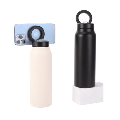 Inttox-🥤 Bouteille Thermos  avec Couvercle Magnétique & Support Téléphone 📱✨