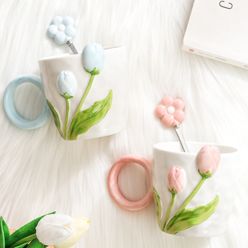 Inttox-🌷 2 Tasses en céramique tulipe Inttox