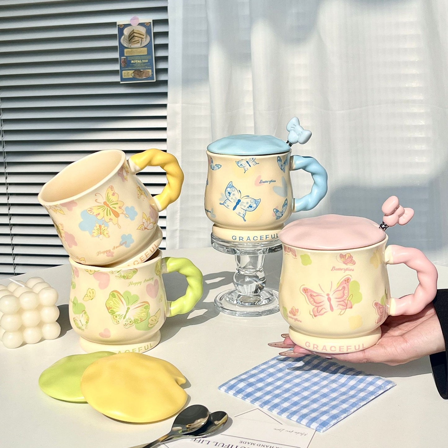Inttox-🦋 Tasse en céramique papillon Inttox – 2 piece ✨