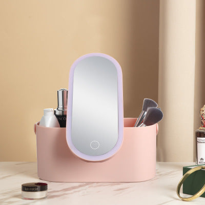 Inttox-Boîte de Maquillage Portable avec Miroir Lumineux LED - Inttox