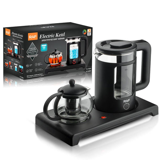 Inttox-Bouilloire Européenne RAF de Marque Premium  Bouilloire Thermique 1,8 L + 0,6 L, Ensemble d'Art à Thé