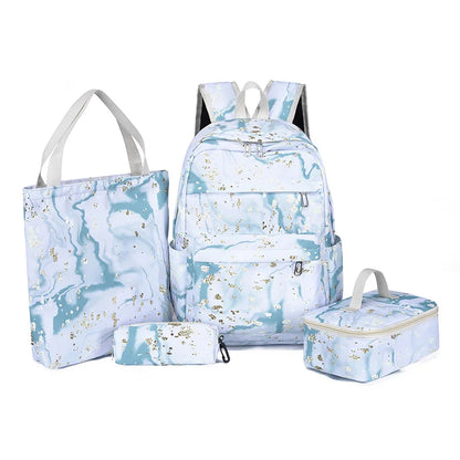 Inttox-🎒🦄 Sac à Dos 4-en-1 Mignon – Ensemble École Enfant & Femme