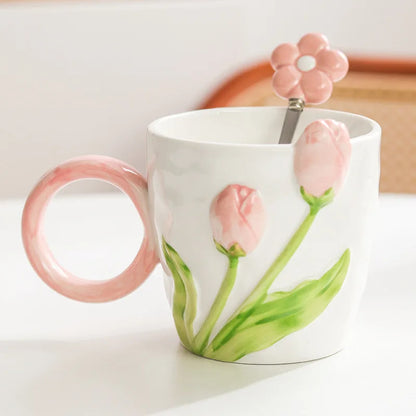 Inttox-🌷 2 Tasses en céramique tulipe Inttox