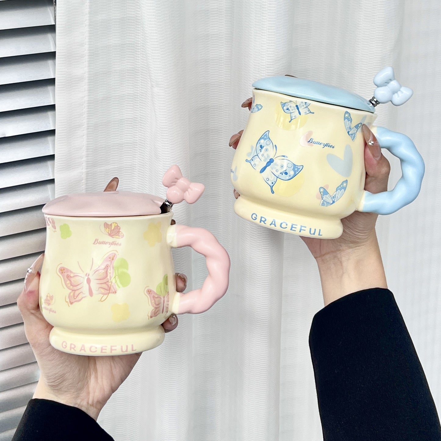 Inttox-🦋 Tasse en céramique papillon Inttox – 2 piece ✨