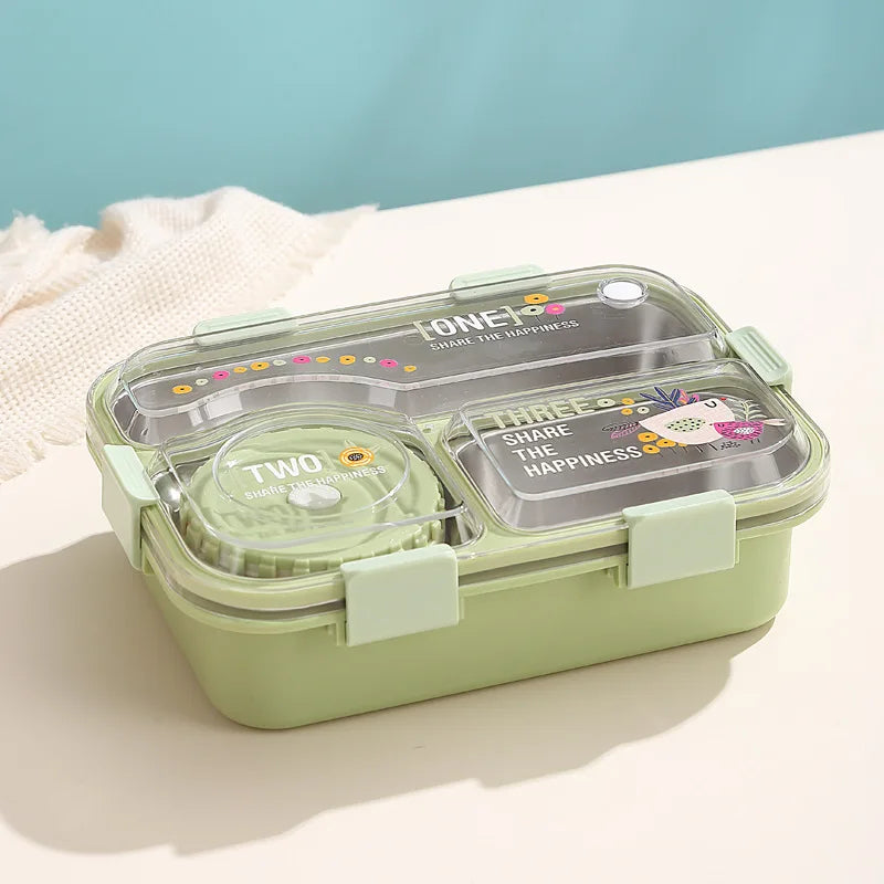 Inttox-🍱 Boîte à Lunch Inttox Kids – 3 Compartiments Étanches et Isolés