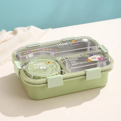 Inttox-🍱 Boîte à Lunch Inttox Kids – 3 Compartiments Étanches et Isolés