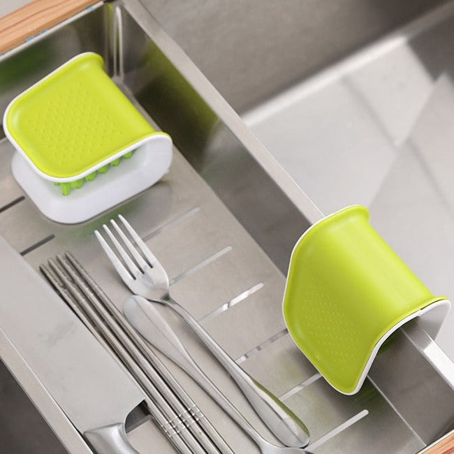 Inttox-Ensemble de Brosses de Cuisine Polyvalentes - Nettoyage Facile