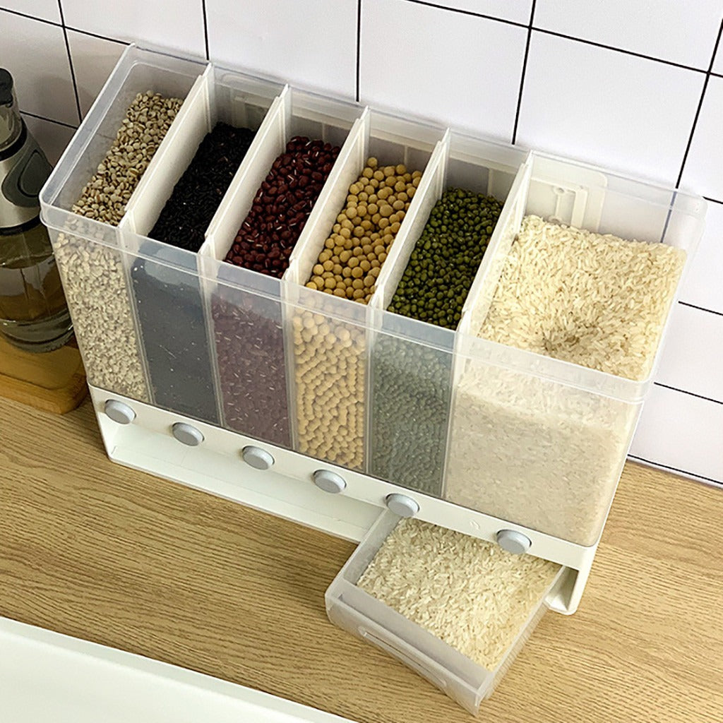 WALL-MOUNTED RICE STORAGE