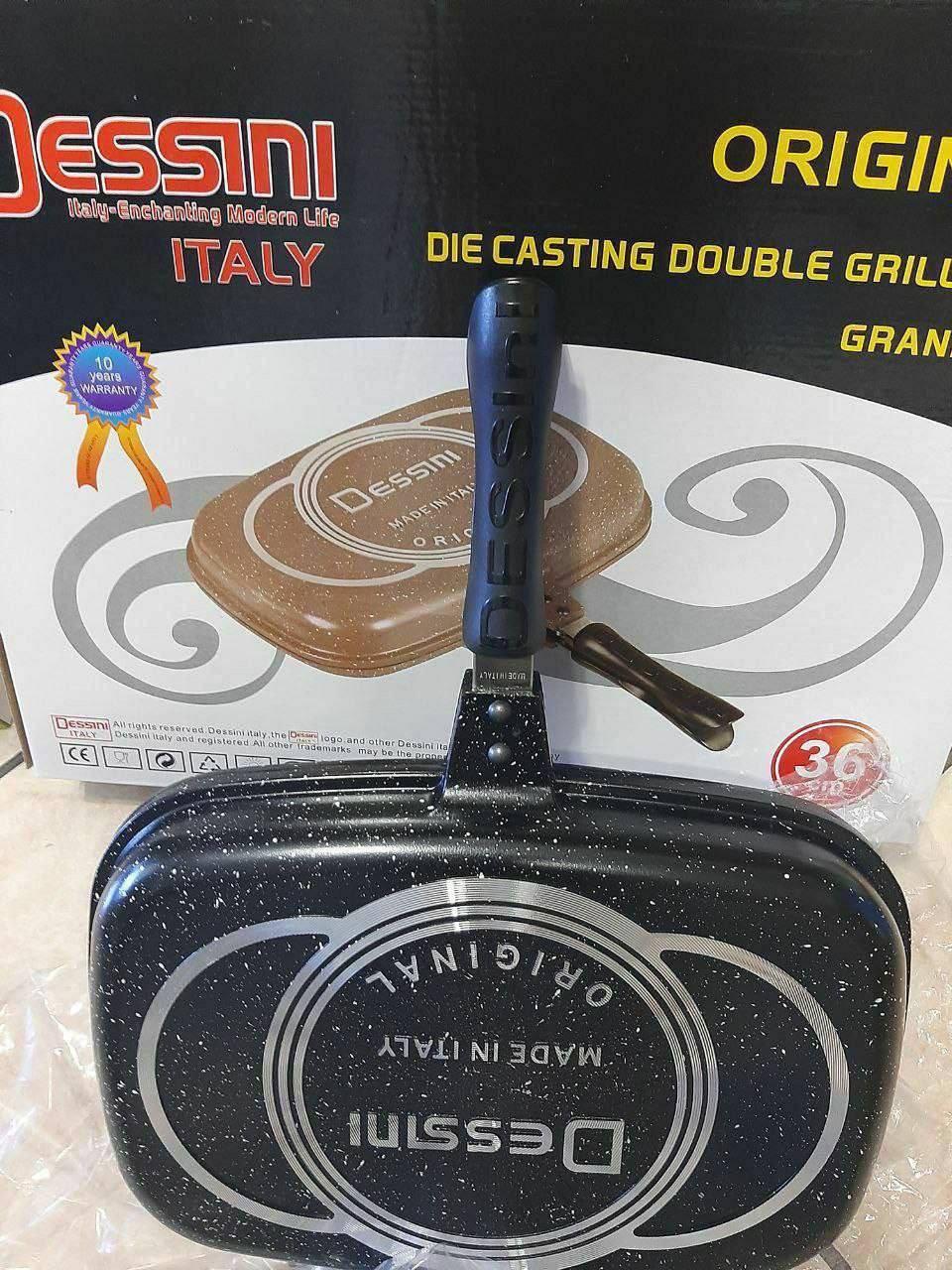 Inttox- Poêle à griller double antiadhésive en granit Daisini