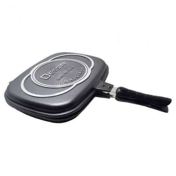 Inttox- Poêle à griller double antiadhésive en granit Daisini