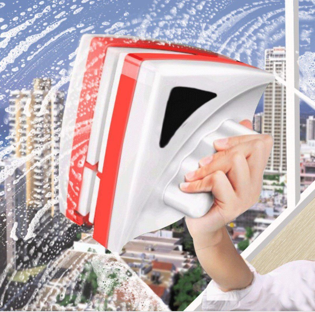 Inttox-Nettoyeur de vitres magnétique double face et brosse pour nettoyer les plans de travail