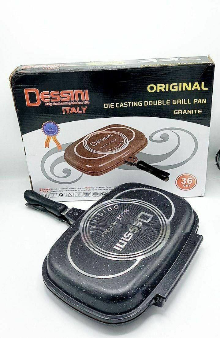 Inttox- Poêle à griller double antiadhésive en granit Daisini