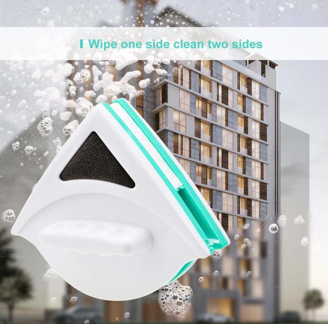 Inttox-Nettoyeur de vitres magnétique double face et brosse pour nettoyer les plans de travail